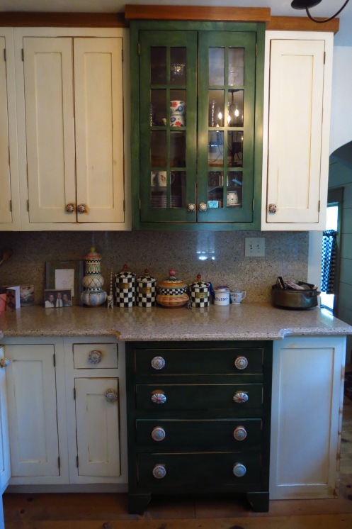 The cabinetry is new, but was designed to suit the architecture of the old house.