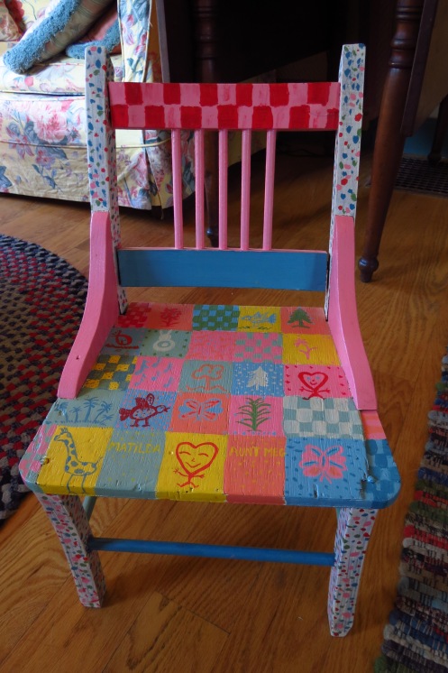 This chair has been handed down through four generations of the family.